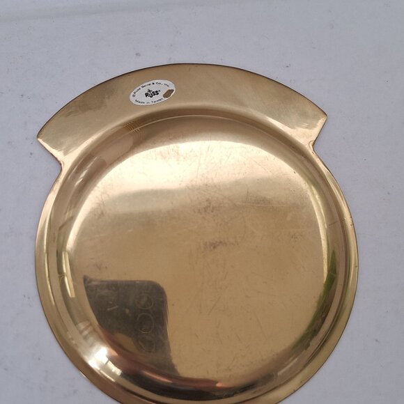 Vintage Brass Coin Dish: property of Grandpa Black Lettering - Picture 5 of 7